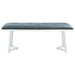 Beaufort 6-piece Rectangular Dining Set Chrome and Grey