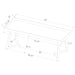Beaufort 6-piece Rectangular Dining Set Chrome and Grey