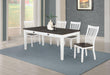 Kingman 5-piece Rectangular Dining Set Espresso and White