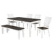 Kingman 6-piece Rectangular Dining Set Espresso and White