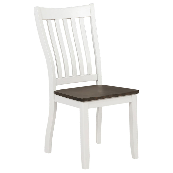 Kingman 7-piece Rectangular Dining Set Espresso and White