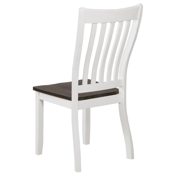 Kingman 7-piece Rectangular Dining Set Espresso and White
