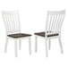 Kingman Wood Dining Side Chair Distressed White (Set of 2)