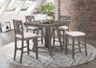 Athens 5-piece Drop Leaf Counter Height Dining Set Barn Grey