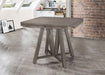 Athens Round 60-inch Drop Leaf Counter Dining Table Grey