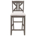 Athens Wood Counter Chair with Cushion Barn Grey (Set of 2)