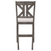 Athens Wood Counter Chair with Cushion Barn Grey (Set of 2)