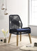 Nakia Woven Rope Dining Side Chairs Dark Navy (Set of 2)