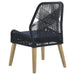 Nakia Woven Rope Dining Side Chairs Dark Navy (Set of 2)