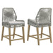 Nakia Woven Rope Counter Chair with Cushion Grey (Set of 2)