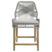 Nakia Woven Rope Counter Chair with Cushion Grey (Set of 2)