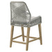 Nakia Woven Rope Counter Chair with Cushion Grey (Set of 2)