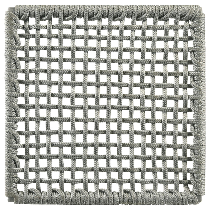 Nakia Woven Rope Counter Chair with Cushion Grey (Set of 2)