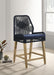 Nakia Woven Rope Counter Chair with Cushion Navy (Set of 2)