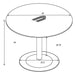 Cora Round 40-inch Wood Top Dining Table Brown Walnut