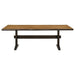 Bexley 90-inch Live Edge Dining Table Natural Honey