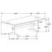 Bexley 90-inch Live Edge Dining Table Natural Honey