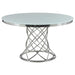 Irene Round 51-inch Glass Top Dining Table Chrome