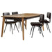 Partridge 5-piece Dining Set Natural Sheesham and Espresso