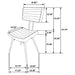 Partridge 5-piece Dining Set Natural Sheesham and Espresso
