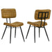 Misty Leather Upholstered Dining Side Chair Camel (Set of 2)