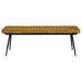 Misty Leather Upholstered Dining Bench Antique Camel