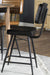 Partridge Leather Counter Chair Antique Espresso (Set of 2)