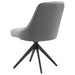Paulita Upholstered Swivel Dining Side Chair Grey (Set of 2)