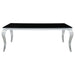 Carone 5-piece 81-inch Rectangular Black Glass Dining Set Black