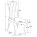 Carone 5-piece 81-inch Rectangular White Glass Dining Set Blue