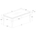 Carone 5-piece 81-inch Rectangular White Glass Dining Set Grey