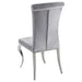 Carone 5-piece 61-inch Rectangular White Glass Dining Set Grey