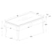 Carone 5-piece 61-inch Rectangular White Glass Dining Set Grey
