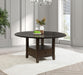 Twyla 60-inch Round Dining Table with Drawer Dark Cocoa