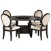 Twyla 5-piece Round Storage Base Dining Table Set Dark Cocoa