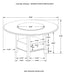 Twyla Round 60-inch Dining Table with Lazy Susan Dark Cocoa