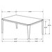 Stevie Rectangular 63-inch Faux Marble Dining Table Grey