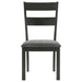 Jakob Ladder Back Wood Dining Side Chair Black (Set of 2)