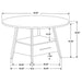 Gibson Round 50-inch Counter Height Dining Table Yukon Oak