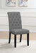 Alana Fabric Upholstered Dining Side Chair Grey (Set of 2)