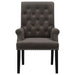 Alana Velvet Upholstered Dining Arm Chair Brown