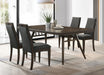Wes 5-piece Rectangular Dining Table Set Dark Walnut