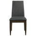 Wes Upholstered Dining Side Chair Dark Walnut (Set of 2)