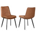 Ortega Upholstered Dining Side Chair Coffee (Set of 2)