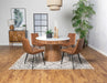 Ortega Upholstered Dining Side Chair Coffee (Set of 2)