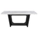 Sherry 5-piece Rectangular Marble Top Dining Table Set Grey