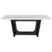 Sherry 7-piece Rectangular Marble Top Dining Table Set Grey