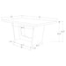 Sherry 7-piece Rectangular Marble Top Dining Table Set Sand