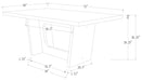 Osborne 72-inch Marble Top Dining Table Rustic Espresso
