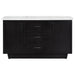 Sherry 3-drawer Marble Top Sideboard Buffet Rustic Espresso